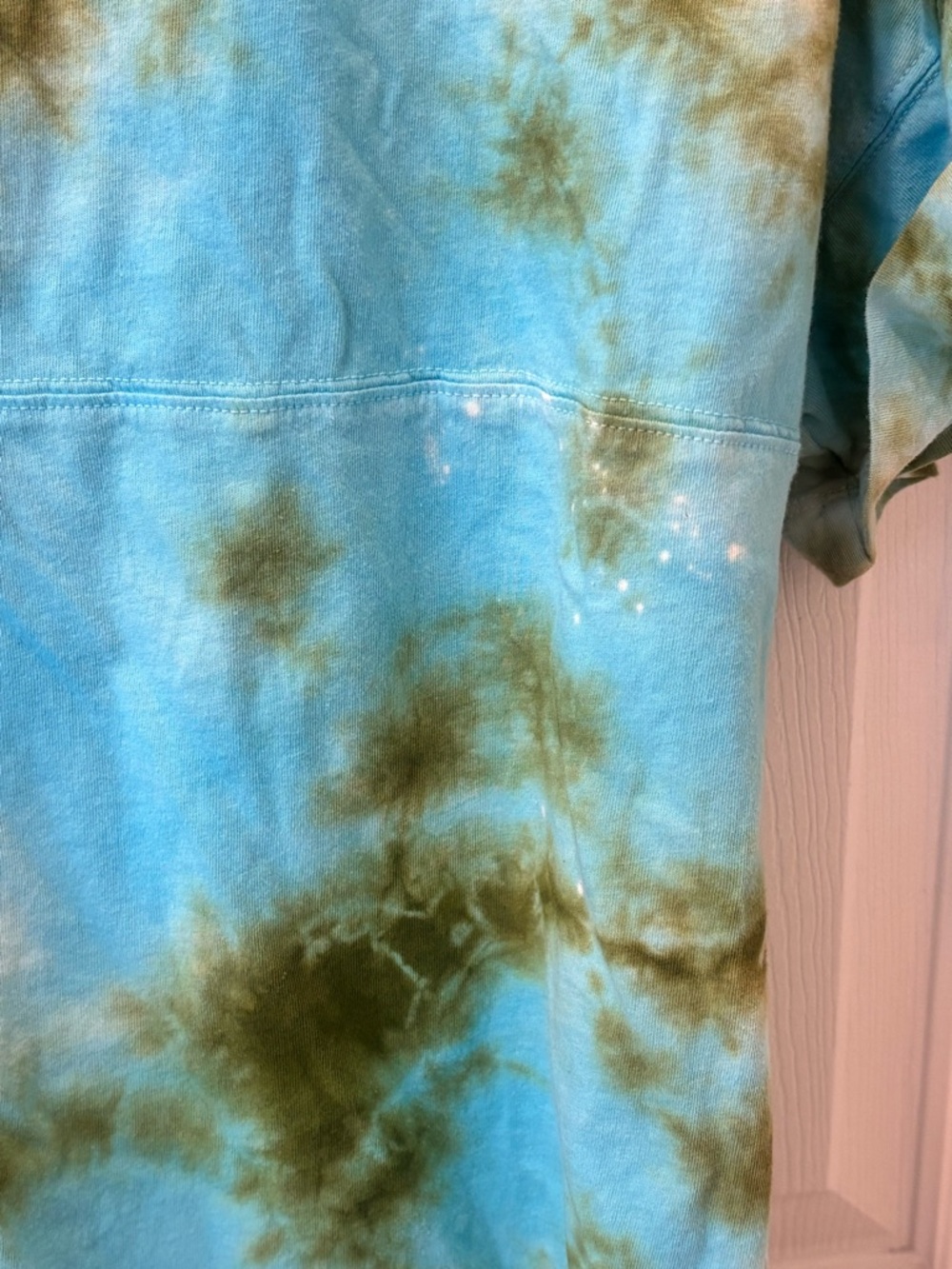 PINK Victoria's Secret Olive & Aqua Tie-Dye Tee - Picture 5 of 5